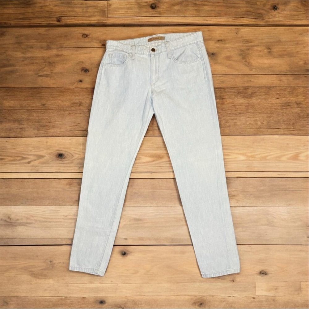 Joe’s Light Wash Cotton and Linen Easy High Water Jeans